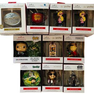 Hallmark Christmas Ornaments Lot Bundle of 15 Harry Potter, Star Wars & More